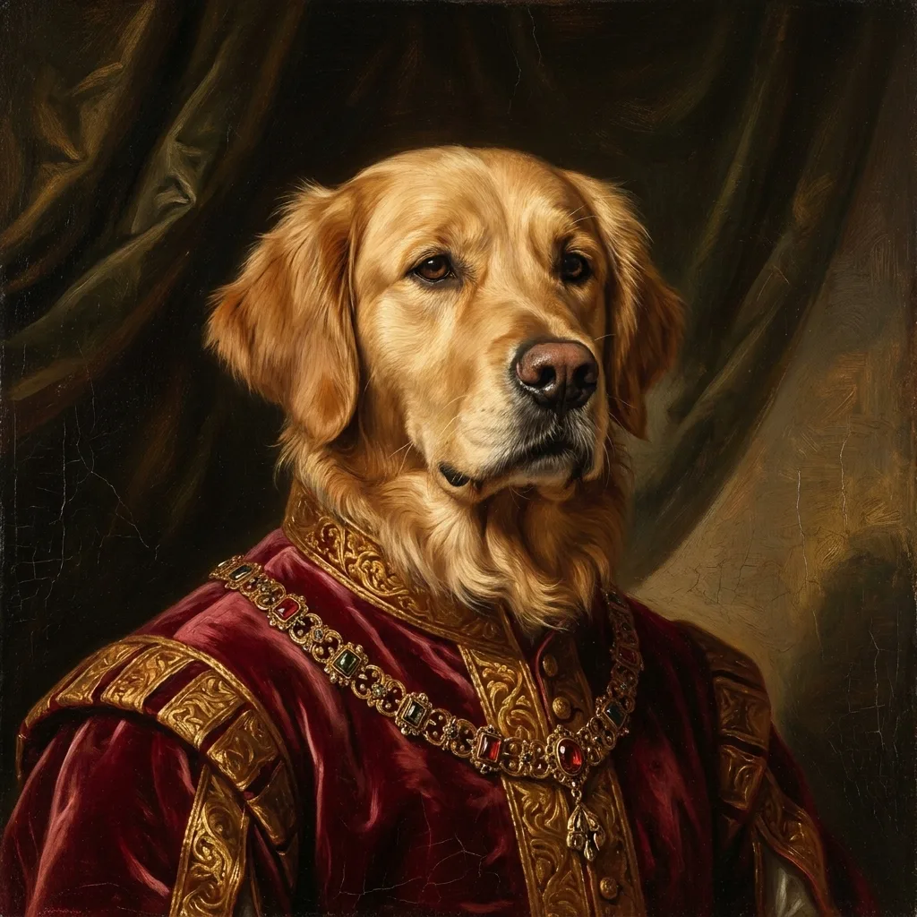 A finished Royal pet portrait