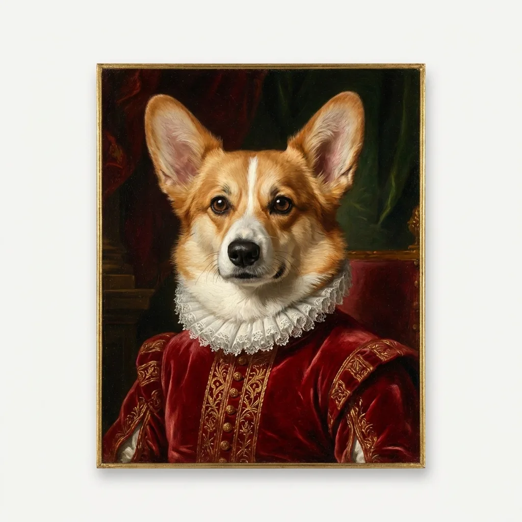 Royal pet portrait